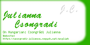 julianna csongradi business card